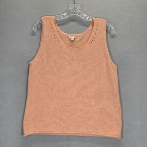 J. Jill Peach Knit Tank Top Size Medium